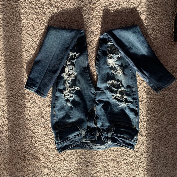 American Eagle extra ripped skinny jeggings S-4 - Picture 16 of 16